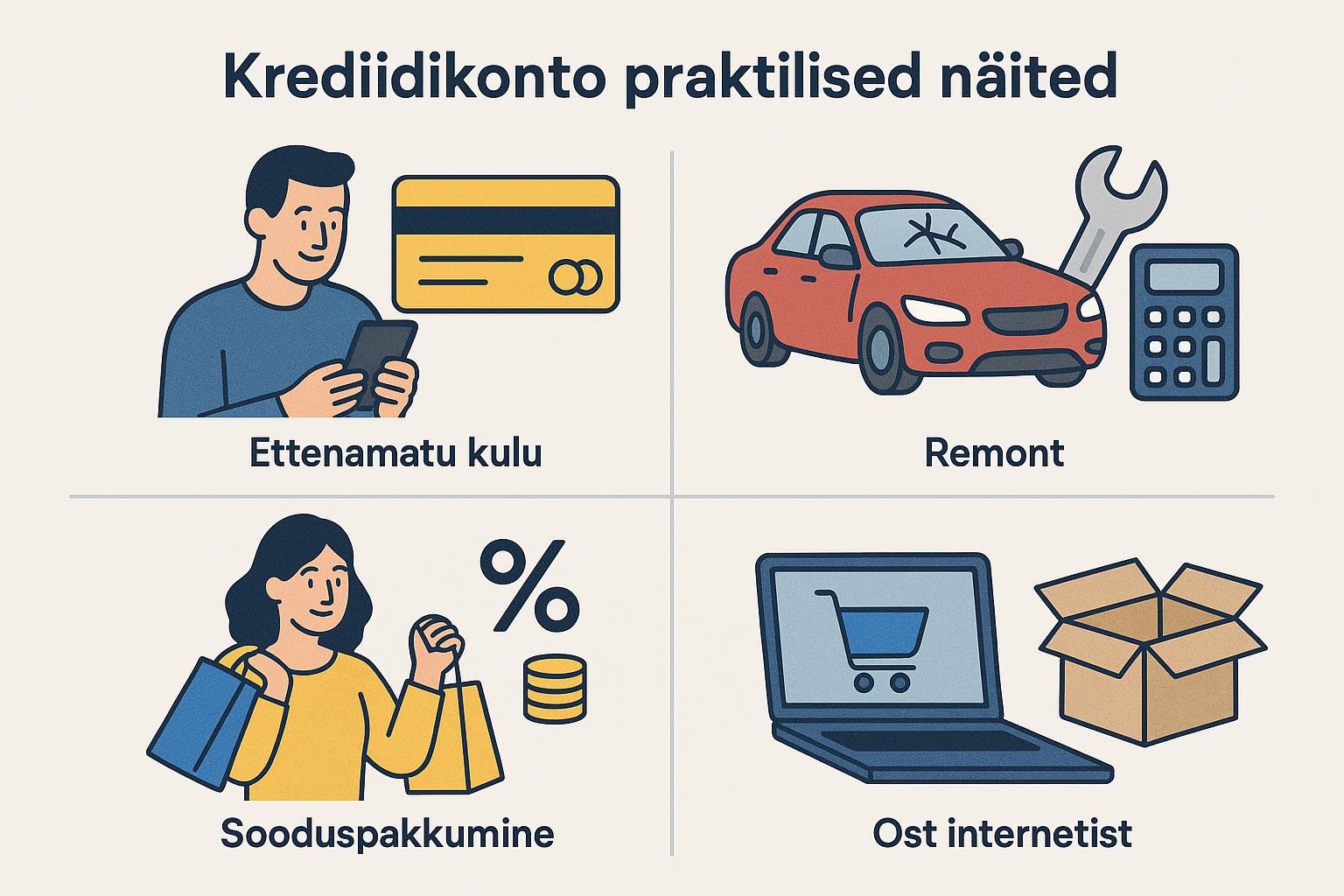 Krediidikonto plussid ja miinused